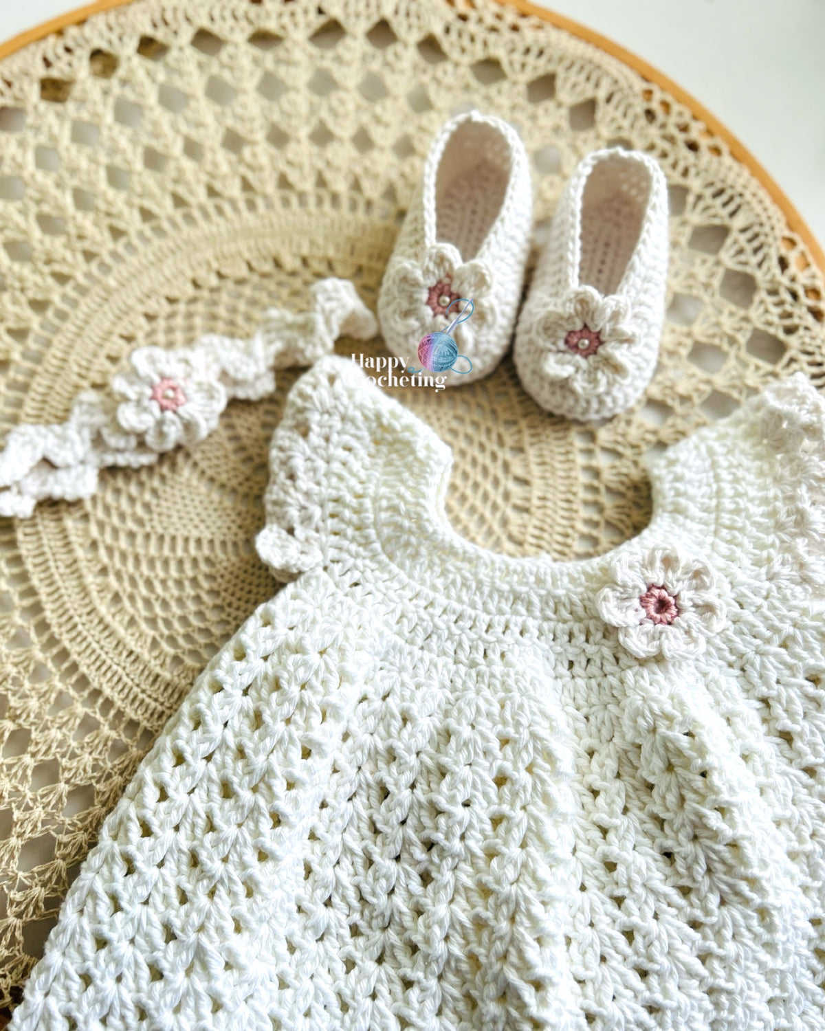 White Crochet Dress