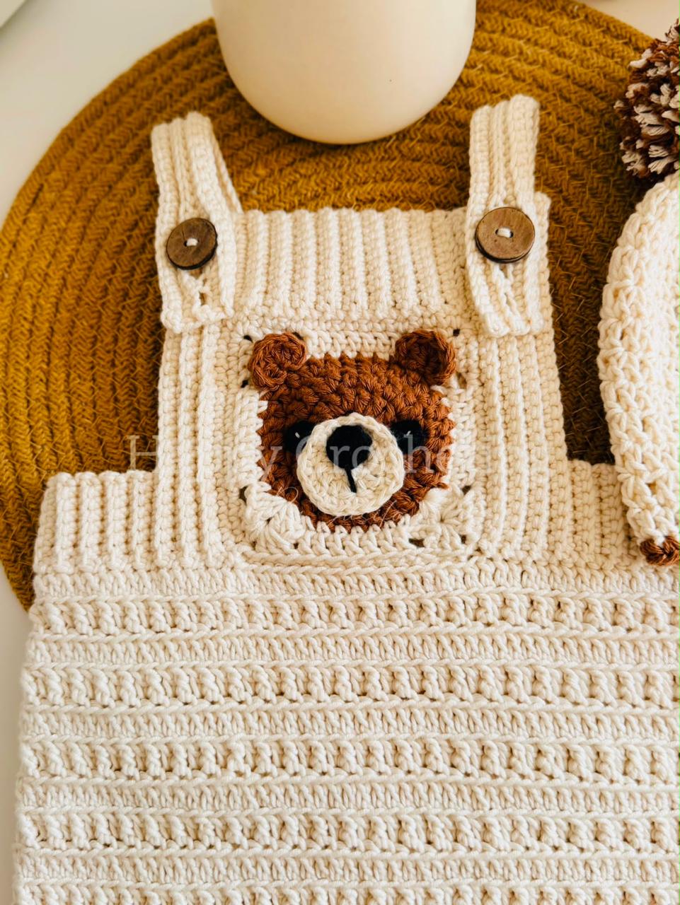 Premium Cotton & Acrylic Yarn Romper Set