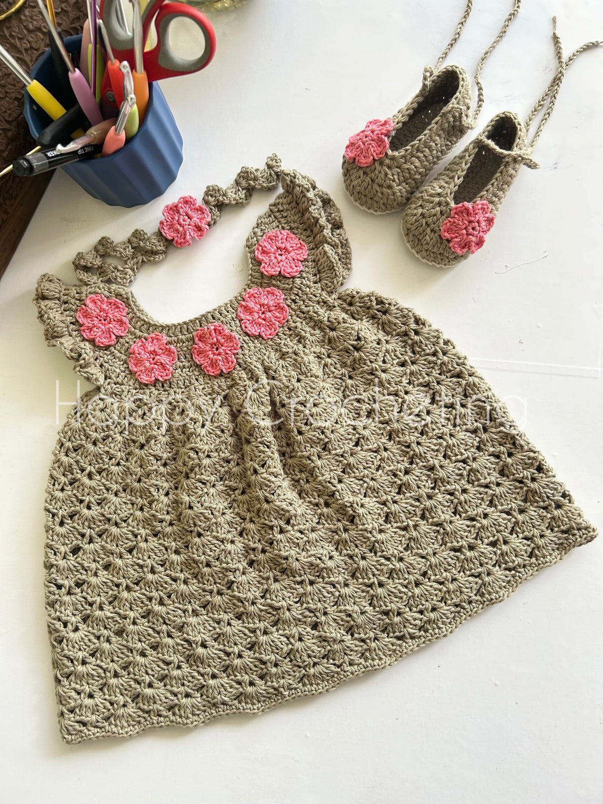 Crochet Dress Set