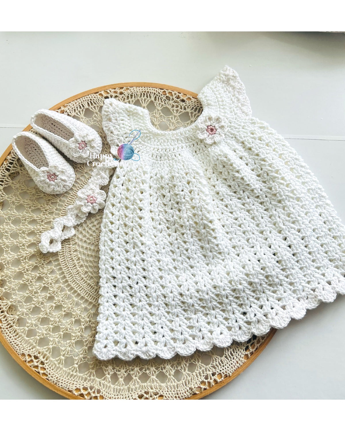 White Crochet Dress