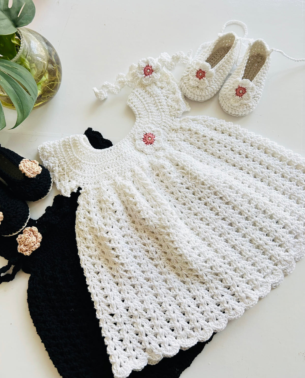 White Crochet Dress