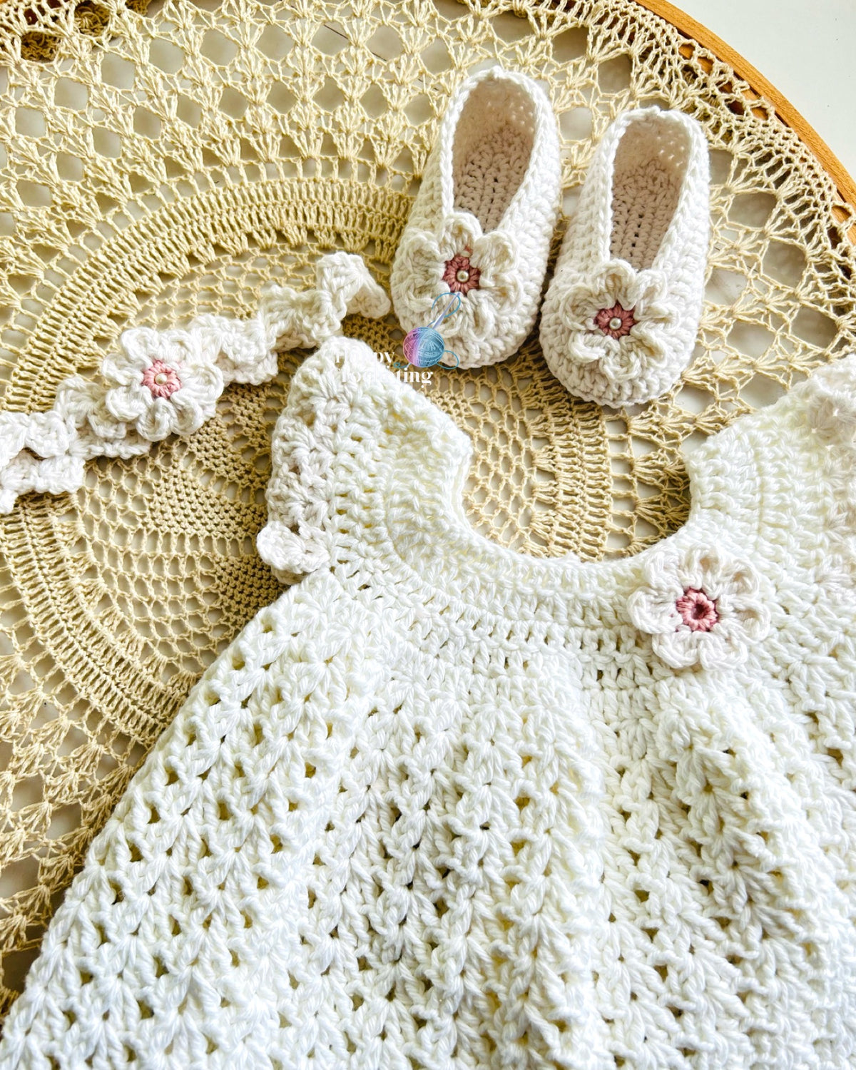 White Crochet Dress