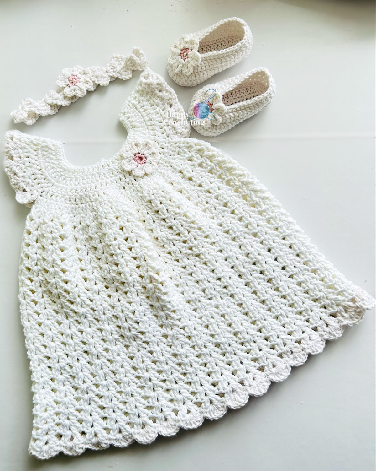 White Crochet Dress