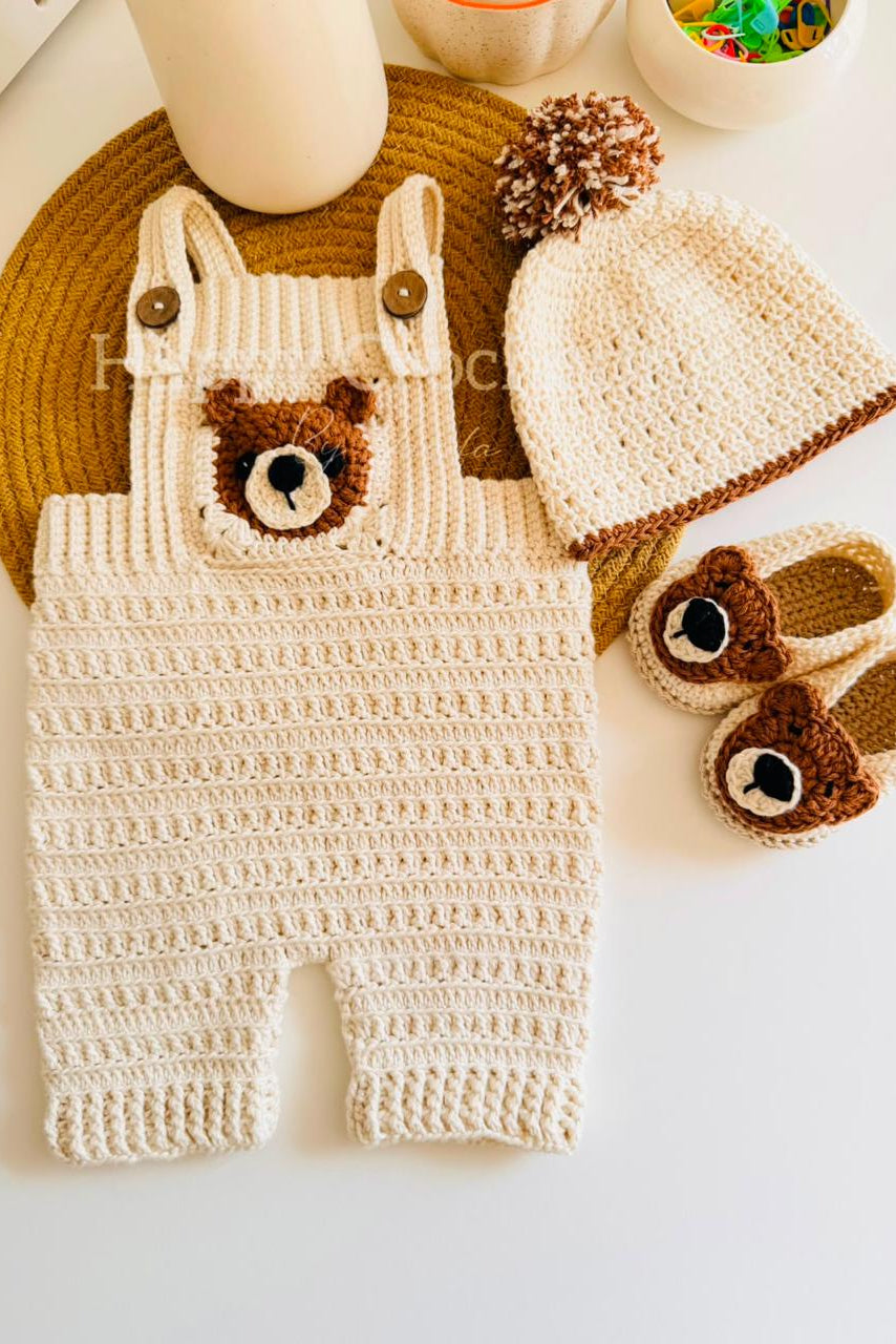 Premium Cotton & Acrylic Yarn Romper Set