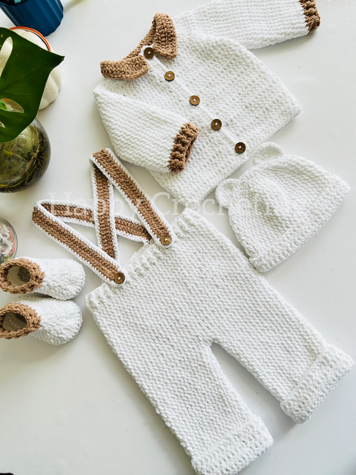 Velvet Yarn Romper Set