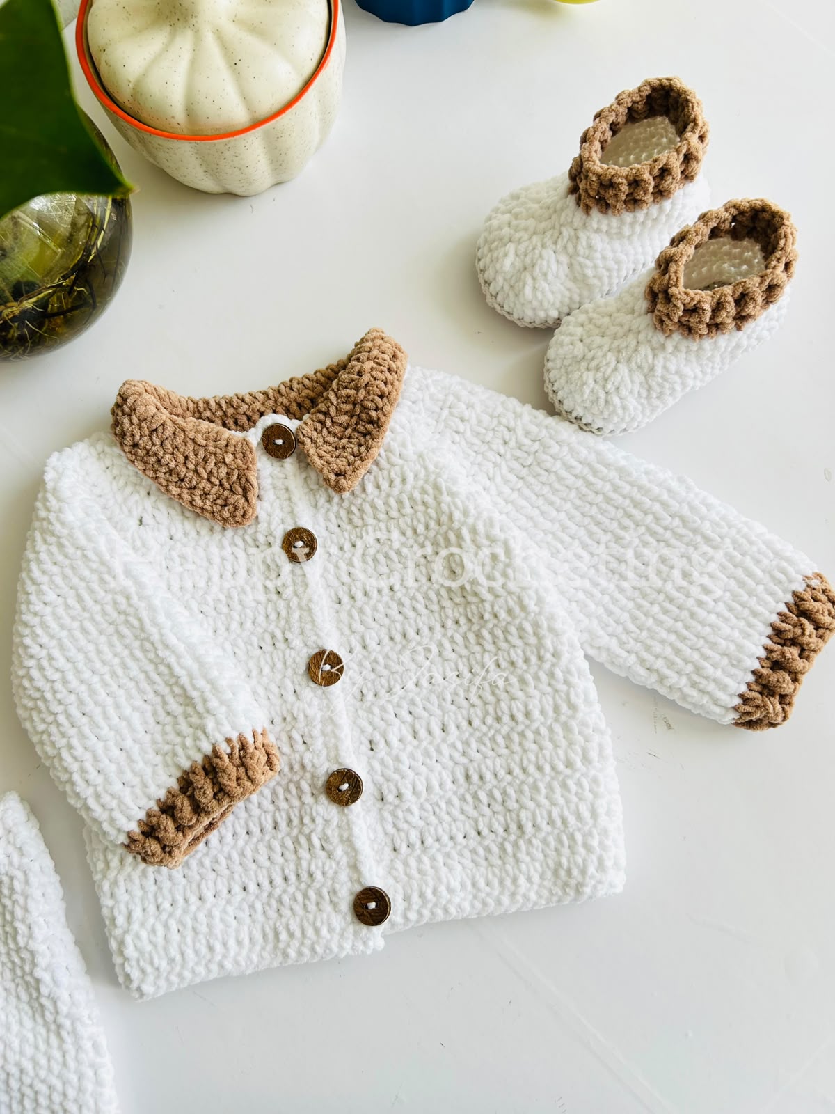 Velvet Yarn Romper Set
